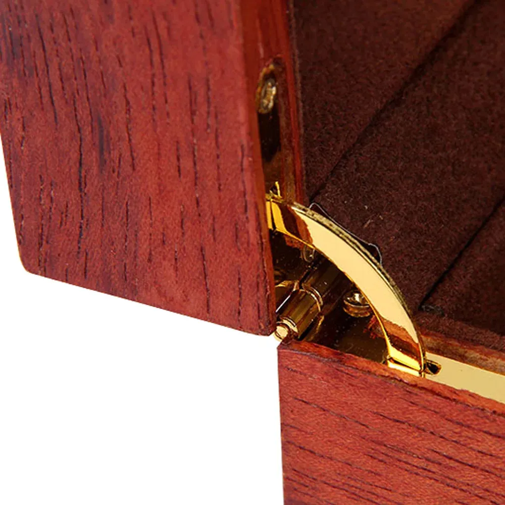 12-Slot Wooden Watch Box Organizer with Glass Lid and Velvet Lining for Storage
