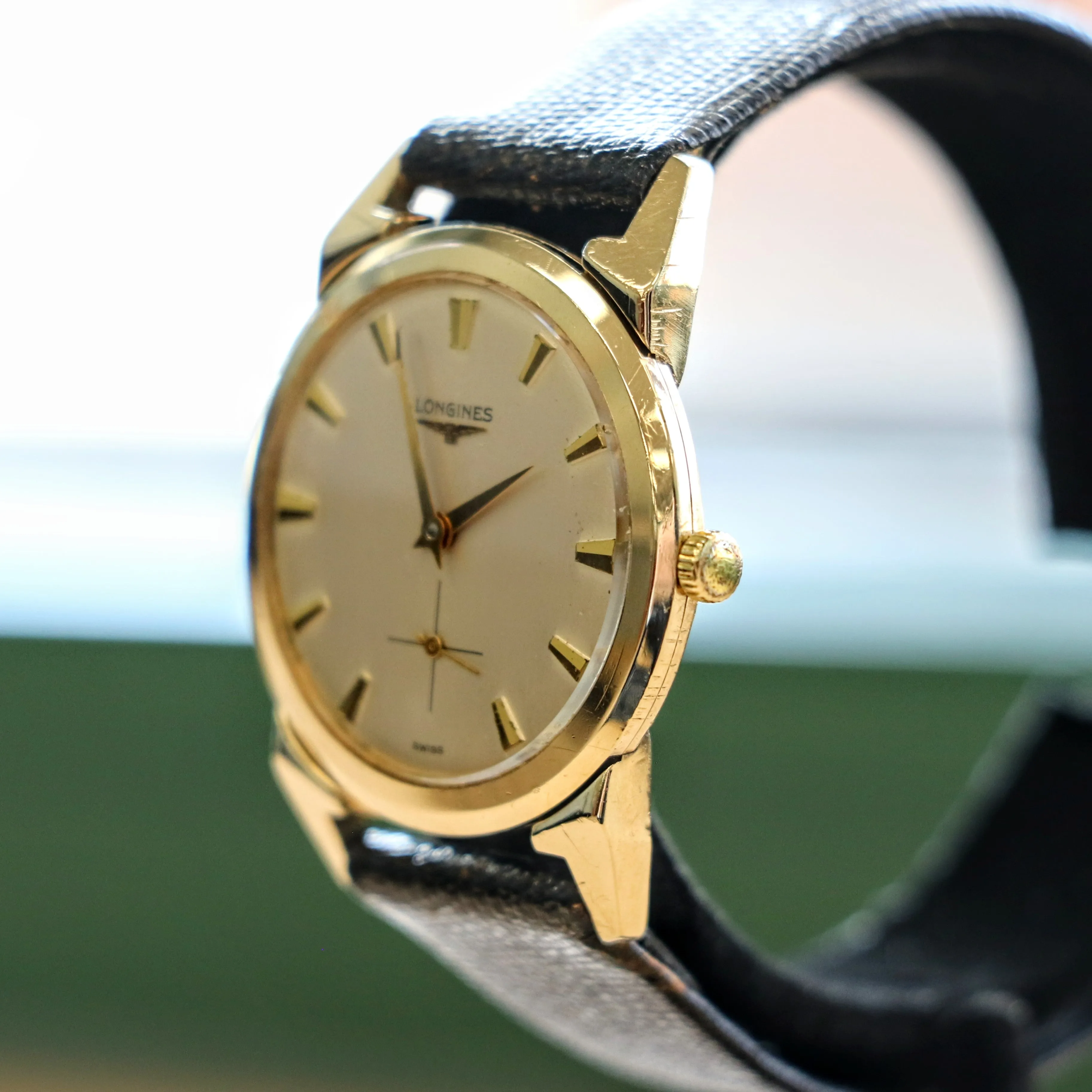 1955 LONGINES Watch 17 Jewels Cal. 23Z Fancy Lugs Vintage Swiss Made Wristwatch