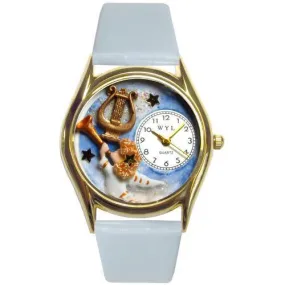 Angel with Harp Watch Small Gold Style