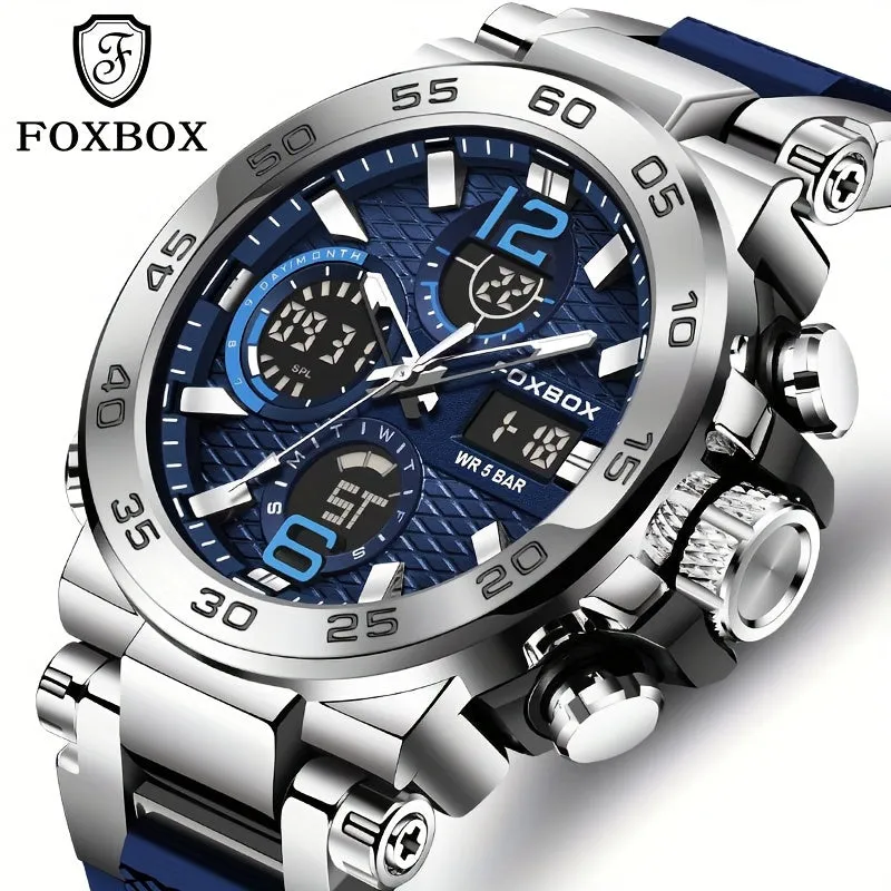 FOXBOX Fashion Classic Night Light Waterproof Multifunctional Timing Watch, Suitable For Birthday Gift